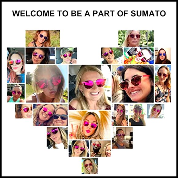 Cat Eye Sunglasses with Mirrored Lens UV400 Protection Plastic Frame main image 7